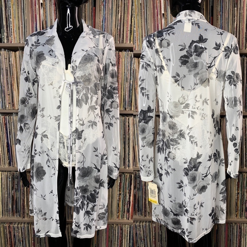 Y2K Floral Mesh Cardigan Size 13/14 - Picture 2 of 5